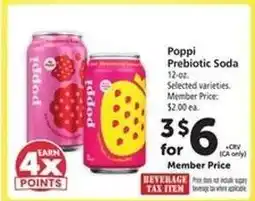 Safeway Poppi Prebiotic Soda offer