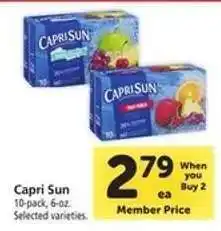 Safeway Capri Sun offer
