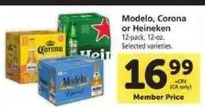 Safeway Modelo, Corona or Heineken offer