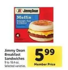 Safeway Jimmy Dean Breakfast Sandwiches offer