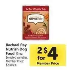 Safeway Rachael Ray Nutrish Dog Food offer