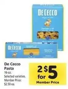Safeway De Cecco Pasta offer