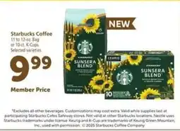 Safeway Starbucks Coffee offer