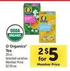 Safeway O Organics Tea offer