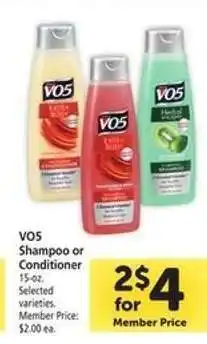 Safeway VO5 Shampoo or Conditioner offer