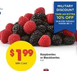 Kroger Raspberries or Blackberries offer