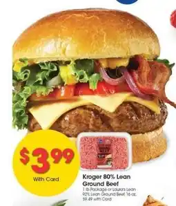 Kroger Kroger 80% Lean Ground Beef offer