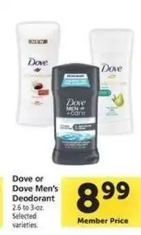Safeway Dove or Dove Men's Deodorant offer
