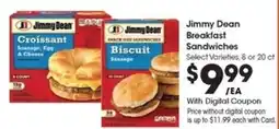 Kroger Jimmy Dean Breakfast Sandwiches offer