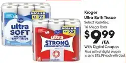 Kroger Kroger Ultra Bath Tissue offer