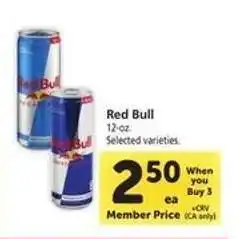 Safeway Red Bull offer