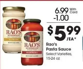 Kroger Rao's Pasta Sauce offer