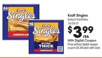 Kroger Kraft Singles offer