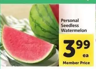 Safeway Personal Seedless Watermelon offer