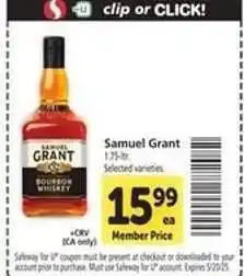 Safeway Samuel Grant offer