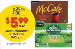 Kroger Green Mountain or McCafé K-Cups offer