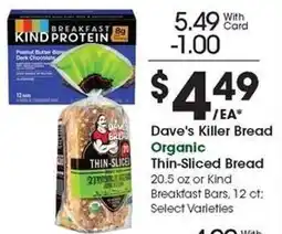 Kroger Dave's Killer Bread Organic Thin-Sliced Bread offer