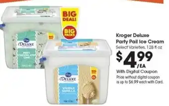 Kroger Kroger Deluxe Party Pail Ice Cream offer