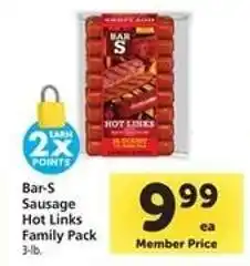 Safeway Bar-S Sausage Hot Links Family Pack offer