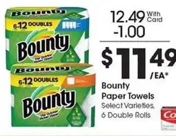 Kroger Bounty Paper Towels offer