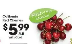 Kroger California Red Cherries offer