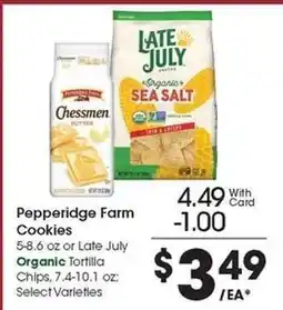 Kroger Pepperidge Farm Cookies or Late July Organic Tortilla Chips offer