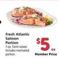 Safeway Fresh Atlantic Salmon Portion offer