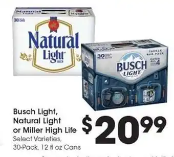Kroger Busch Light, Natural Light or Miller High Life offer