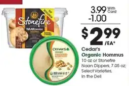 Kroger Cedar's Organic Hommus offer