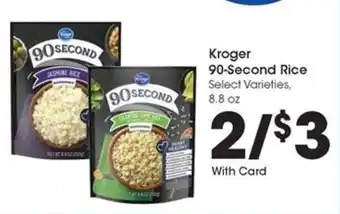 Kroger Kroger 90 Second Rice offer