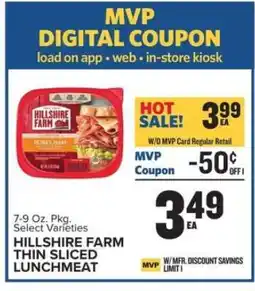 Food Lion Hillshire Farm Thin Sliced Lunchmeat offer
