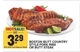 Food Lion Boston Butt Country Style Pork Ribs or Butt Steak offer