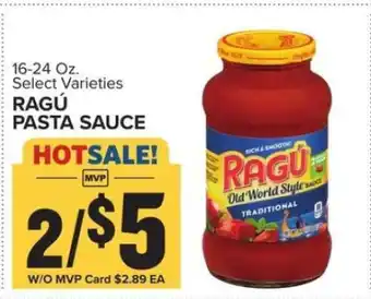 Food Lion Ragú Pasta Sauce offer