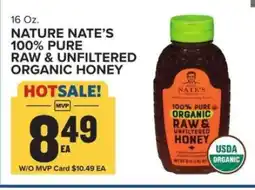 Food Lion Nature Nate’s 100% Pure Raw & Unfiltered Organic Honey offer