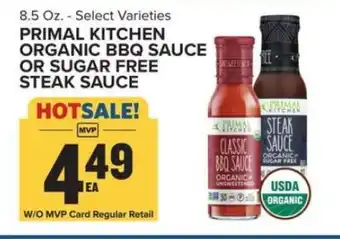 Food Lion Primal Kitchen Organic BBQ Sauce or Sugar Free Steak Sauce offer