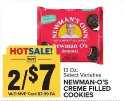 Food Lion NEWMAN-O’S CREME FILLED COOKIES offer