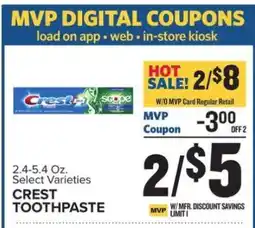 Food Lion Crest Toothpaste offer