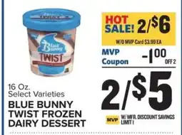 Food Lion Blue Bunny Twist Frozen Dairy Dessert offer