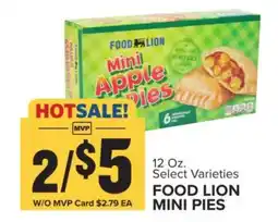 Food Lion FOOD LION MINI PIES offer