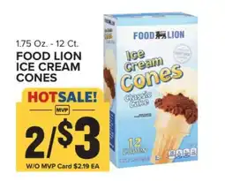 Food Lion FOOD LION ICE CREAM CONES offer