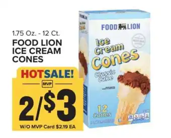Food Lion FOOD LION ICE CREAM CONES offer