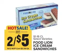 Food Lion FOOD LION ICE CREAM SANDWICHES offer