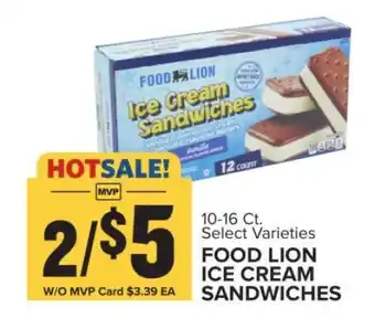 Food Lion FOOD LION ICE CREAM SANDWICHES offer