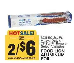 Food Lion FOOD LION ALUMINUM FOIL offer