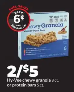 Hy-Vee Hy-Vee chewy granola or protein bars offer