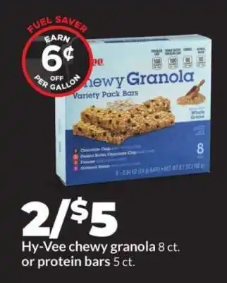 Hy-Vee Hy-Vee chewy granola or protein bars offer
