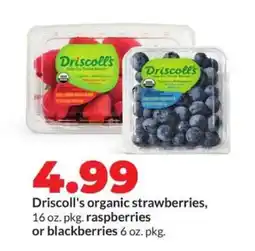Hy-Vee Driscoll's organic strawberries, raspberries or blackberries offer