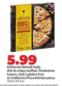 Hy-Vee California Pizza Kitchen BBQ Chicken Pizza offer