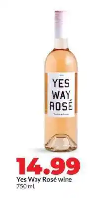 Hy-Vee Yes Way Rosé wine offer