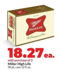 Hy-Vee Miller High Life offer